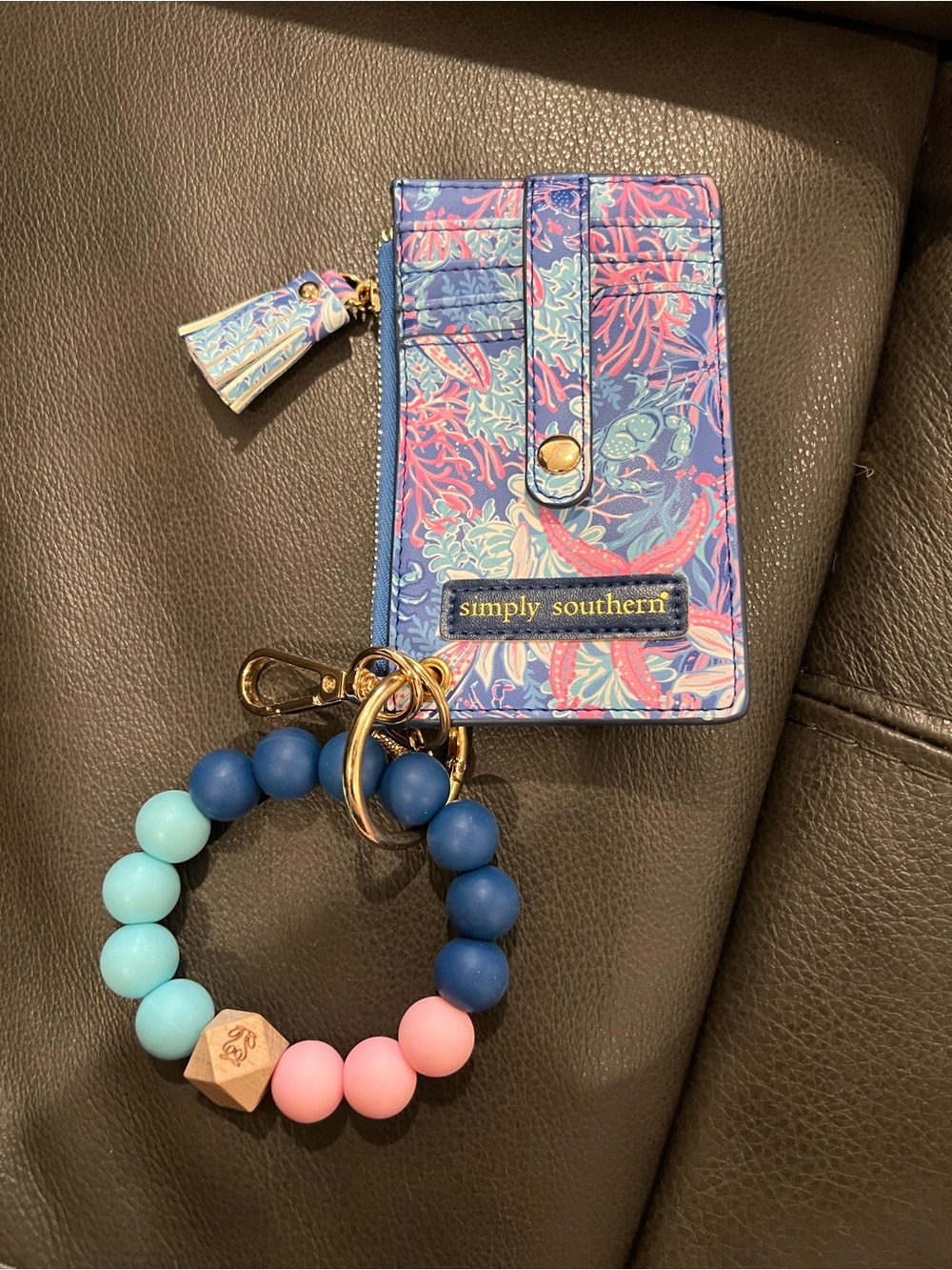 Simply Southern Ocean themed Card & Beaded Wristlet